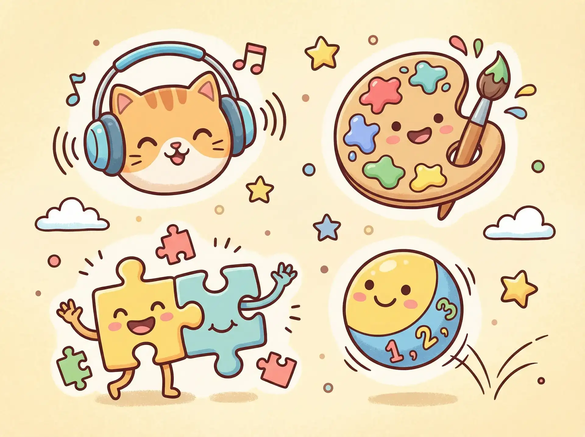 小朋友的手工作品 - 大熊猫的尾巴是什么颜色的 益智创作